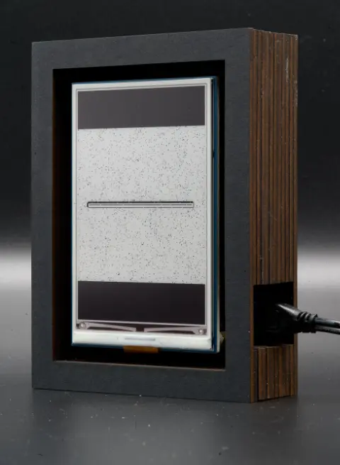 The object, showing a wide, flat rectangle on a light grey background