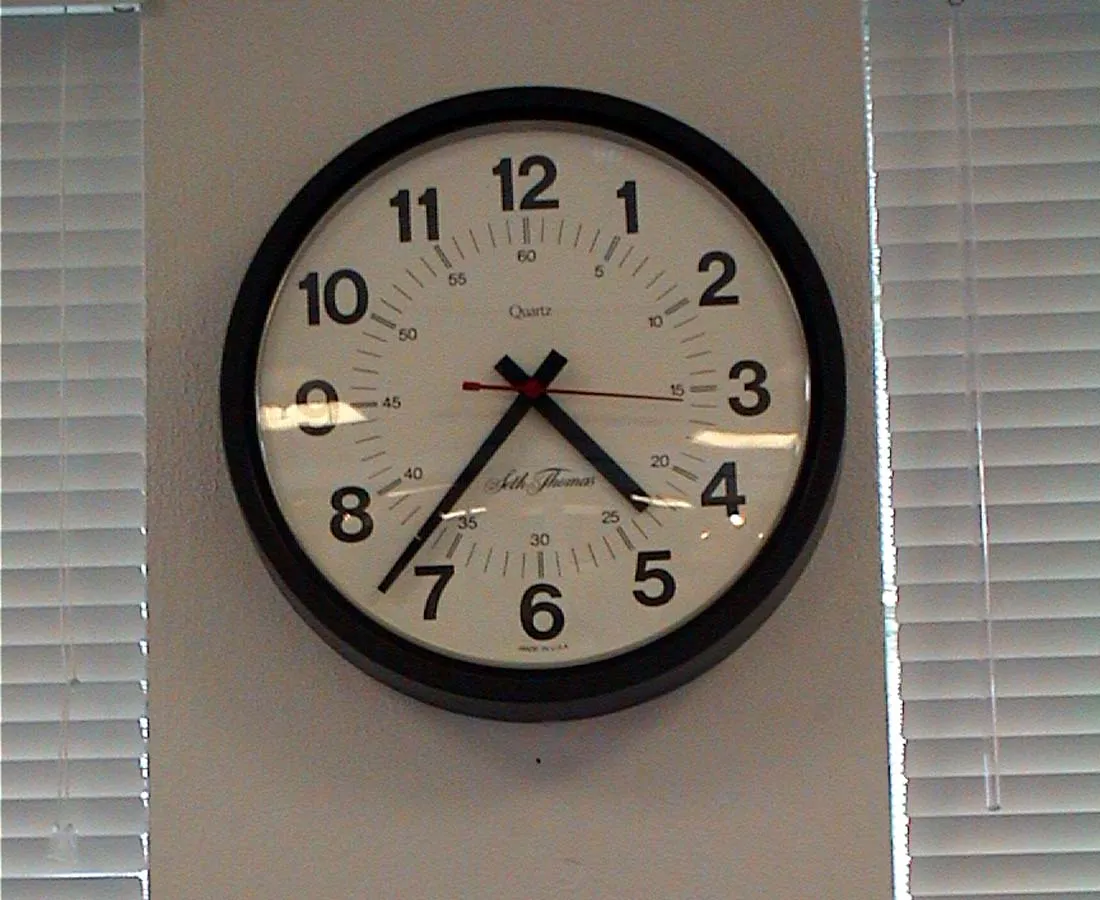 According to this clock it is 37 past four.