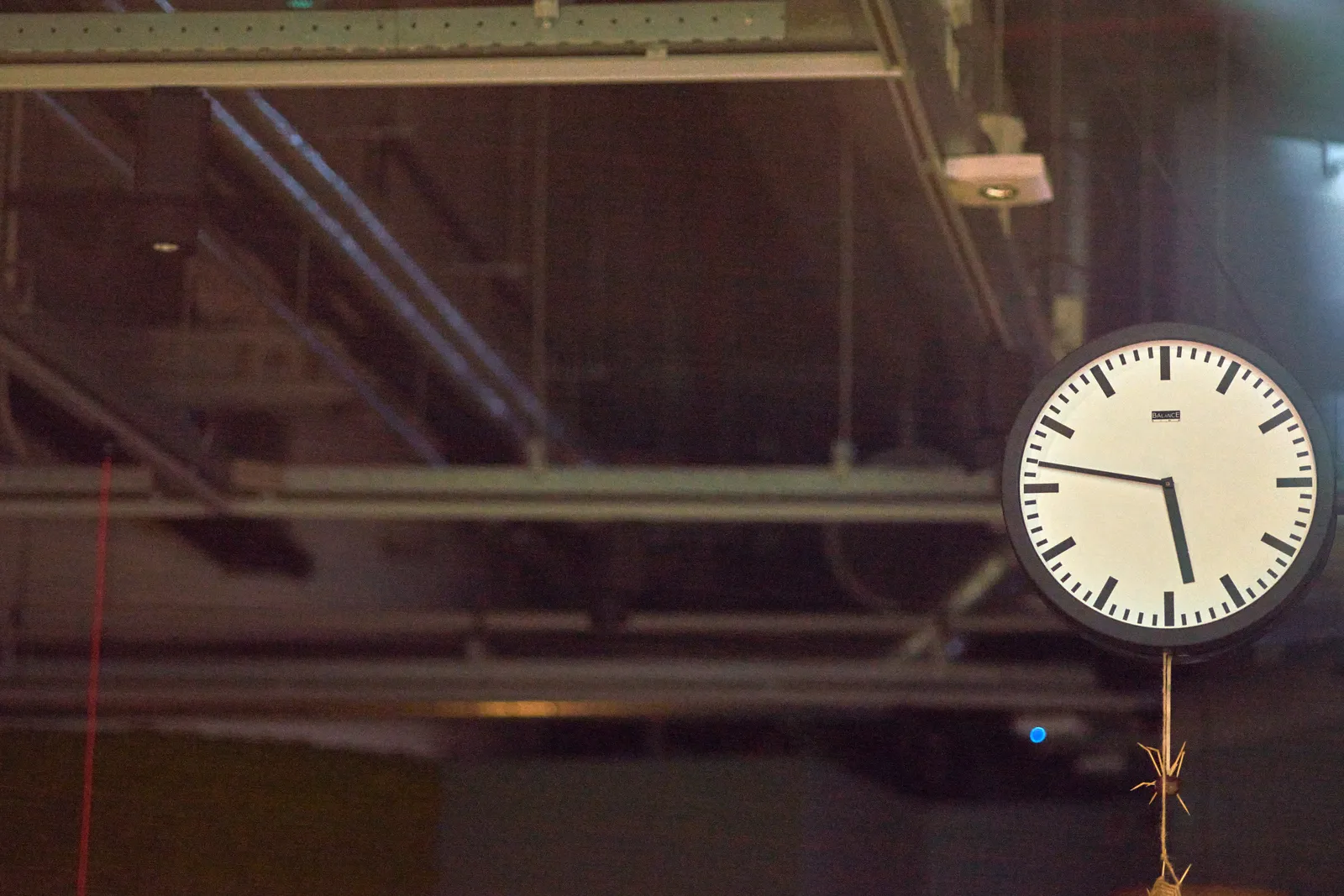 On this clock it is 13 minutes to six.