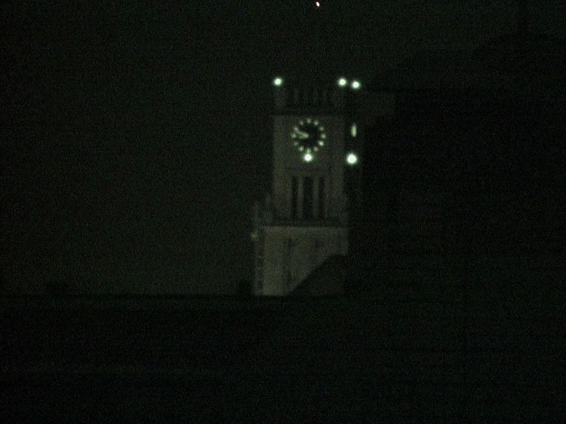 The church clock is lit, that’s why you can see that it is twelve to nine, even when it’s dark.