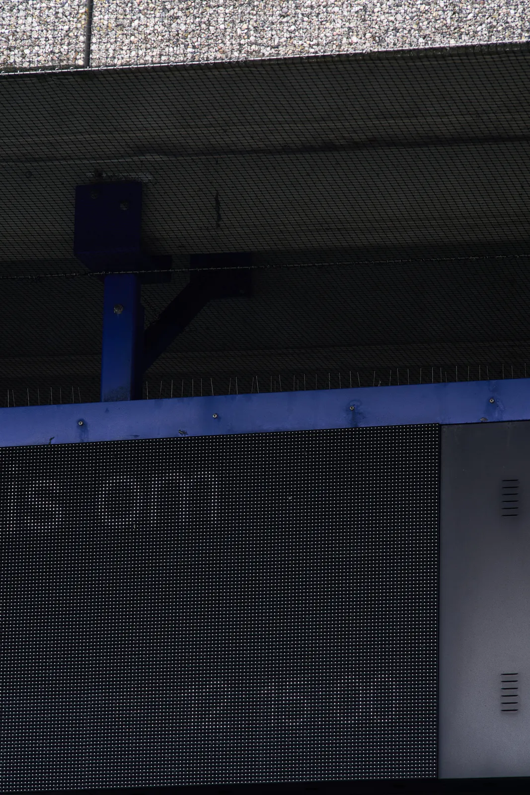 A huge LED screen. If you look closely you can see the time printed on it as 12:15:00