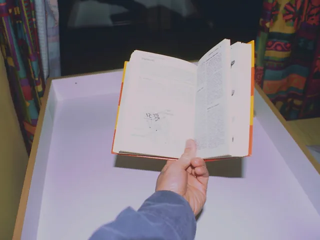 An illustration in a book says it is 12:38