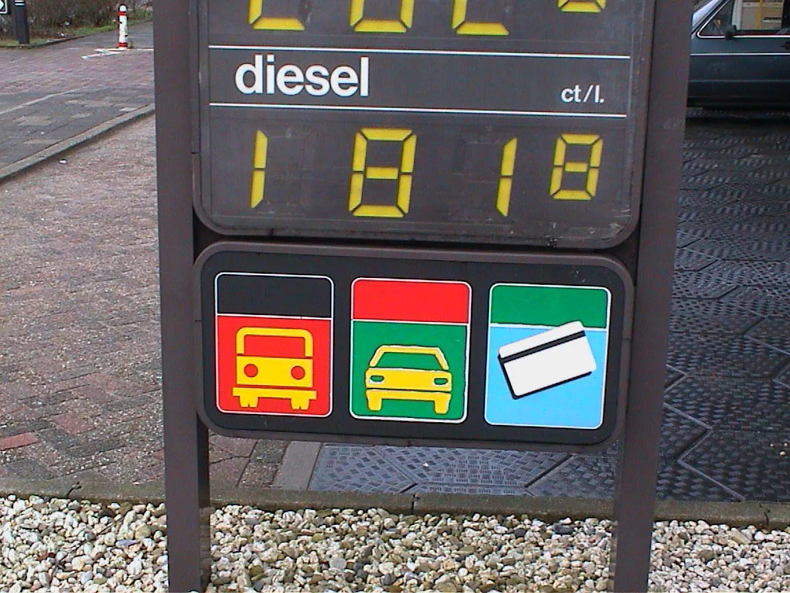 Diesel costs 18:18 on this picture.