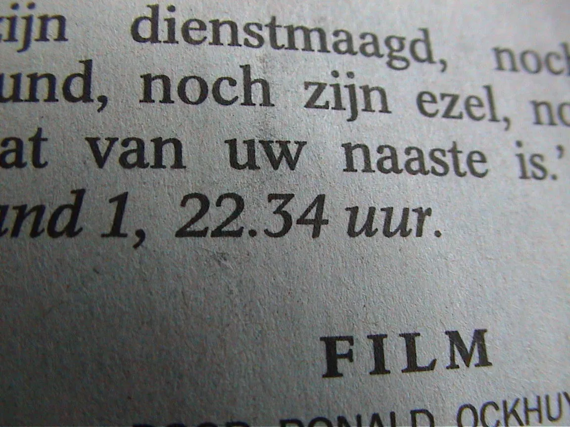 22.34 is printed on this paper, that looks to be a detail from a TV guide. 