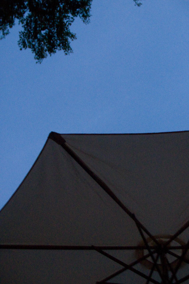 een parasol in de schemering, de grote versie