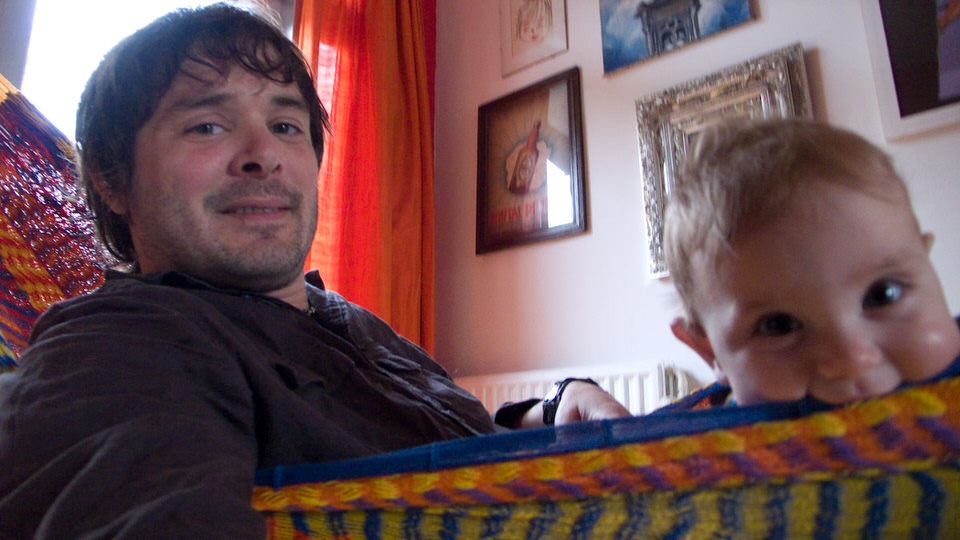 kiki en papa in de hangmat 01, de grote versie