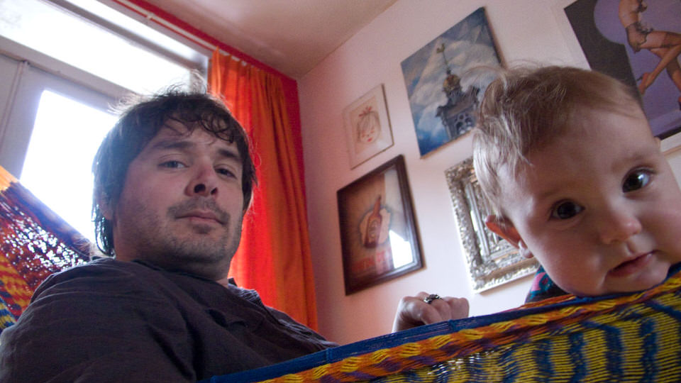 kiki en papa in de hangmat 02, de grote versie