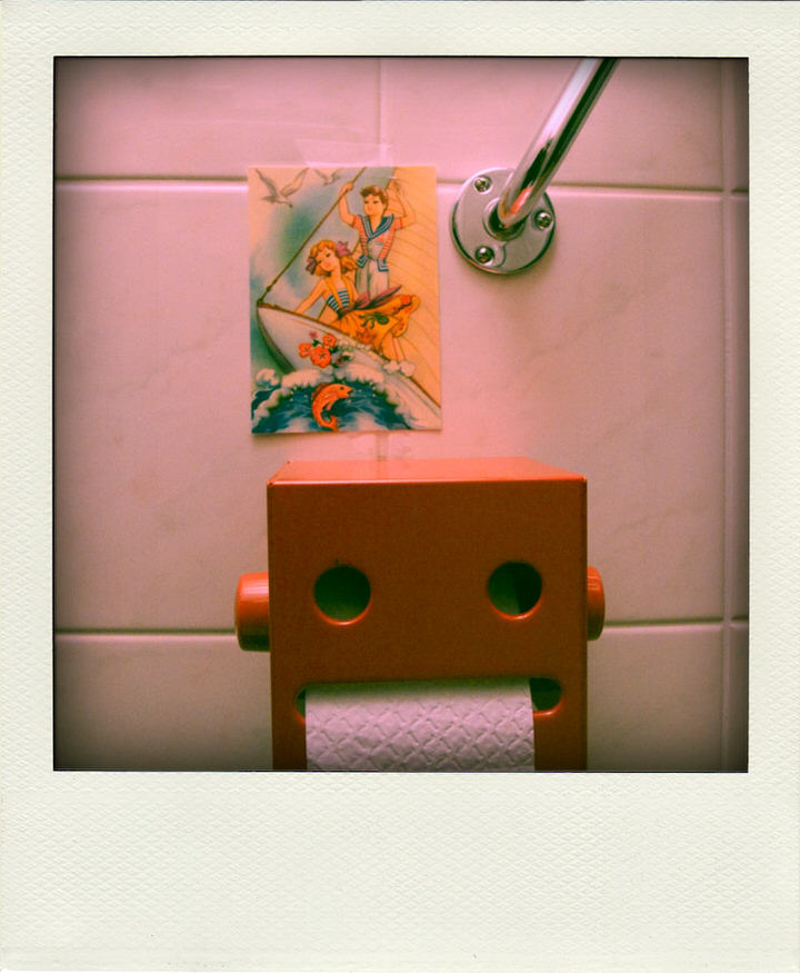 poladroid van een robot, de grote versie
