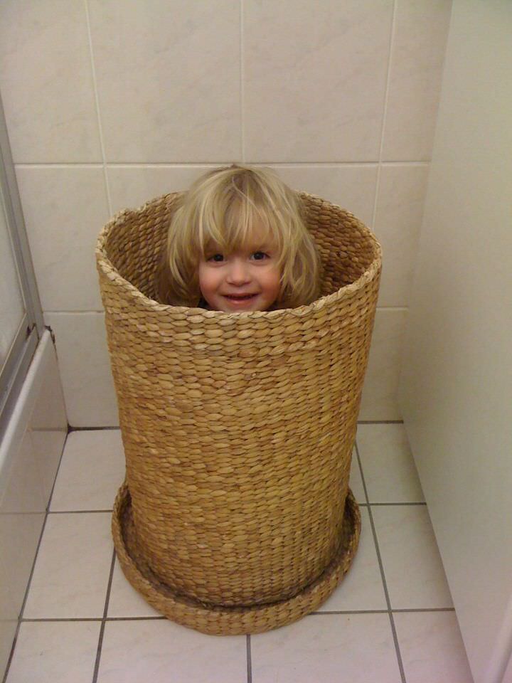 in de wasmand, de grote versie